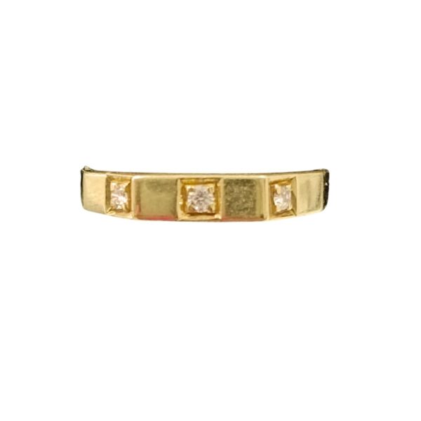 Gold ring with diamonds (14k) - Image 3