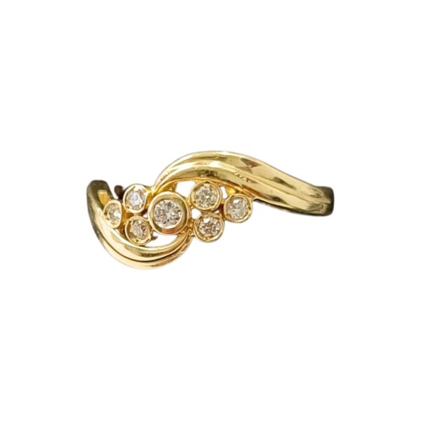 Bague en or avec diamants (14k) – Image 2