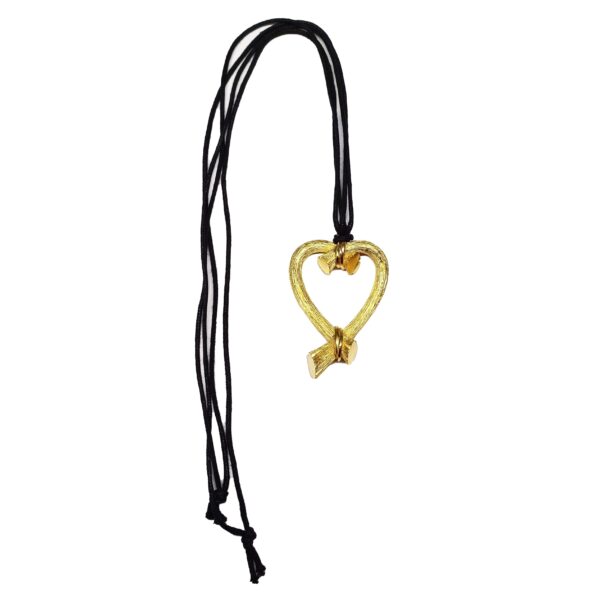 Necklace with gold-plated heart-shaped pendant, Escada / Margaretha Ley - Image 2