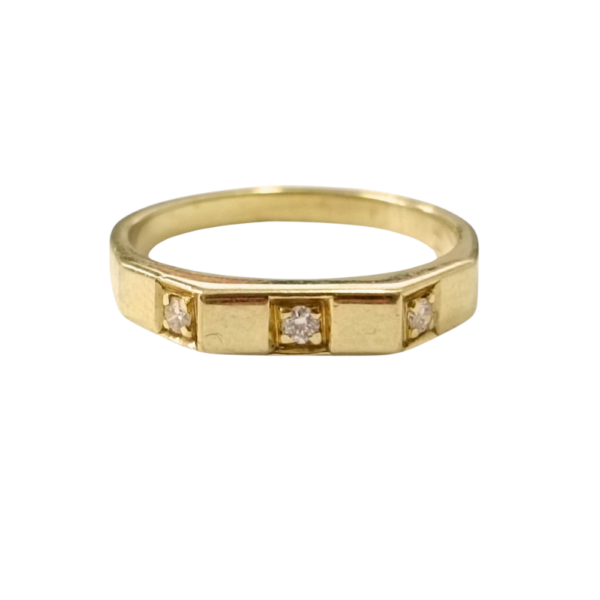 Gold ring with diamonds (14k)