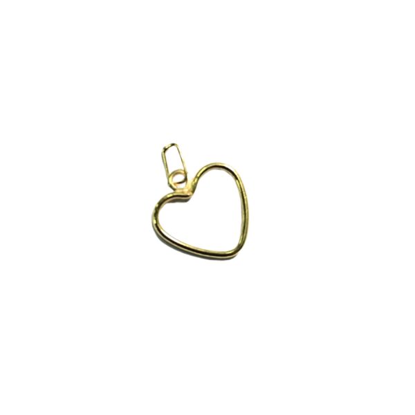 Gold heart pendant (18k) - Image 2